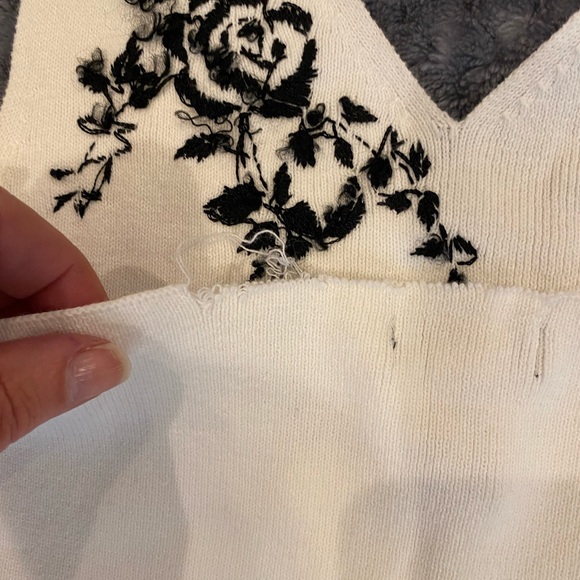 NWT Cute Gap black and white floral capri and halter top set SzS top s8 capri - Picture 14 of 14